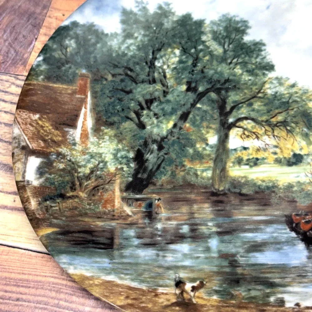 Golden Crown E&R 1886 Plate “The Hay Wain” by John‎ Constable. Bavaria Germany